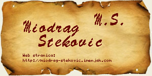 Miodrag Steković vizit kartica